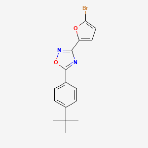 molecular formula C16H15BrN2O2 B5581023 3-(5-溴-2-呋喃基)-5-(4-叔丁基苯基)-1,2,4-恶二唑 