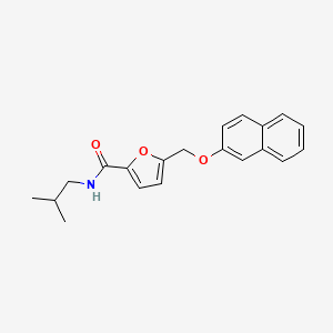 molecular formula C20H21NO3 B5581041 N-isobutyl-5-[(2-naphthyloxy)methyl]-2-furamide CAS No. 438465-55-5