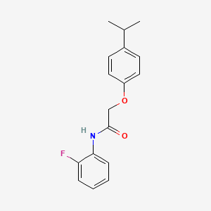 molecular formula C17H18FNO2 B5581042 N-(2-氟苯基)-2-(4-异丙氧基苯氧基)乙酰胺 