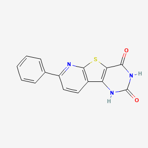 11-Phenyl-8-thia-3,5,10-triazatricyclo[7.4.0.02,7]trideca-1(9),2(7),10,12-tetraene-4,6-dione