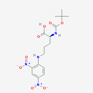 molecular formula C16H22N4O8 B558111 (S)-2-((叔丁氧羰基)氨基)-5-((2,4-二硝基苯基)氨基)戊酸 CAS No. 82518-61-4
