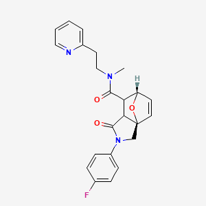 (1R,7S)-3-(4-fluorophenyl)-N-methyl-4-oxo-N-(2-pyridin-2-ylethyl)-10-oxa-3-azatricyclo[5.2.1.01,5]dec-8-ene-6-carboxamide