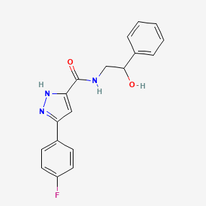 3-(4-fluorophenyl)-N-(2-hydroxy-2-phenylethyl)-1H-pyrazole-5-carboxamide