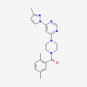 4-[4-(2,5-dimethylbenzoyl)-1-piperazinyl]-6-(3-methyl-1H-pyrazol-1-yl)pyrimidine