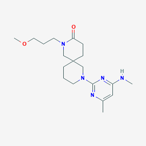 2-(3-methoxypropyl)-8-[4-methyl-6-(methylamino)-2-pyrimidinyl]-2,8-diazaspiro[5.5]undecan-3-one