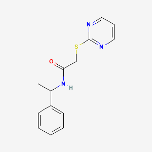 N-(1-phenylethyl)-2-(2-pyrimidinylthio)acetamide