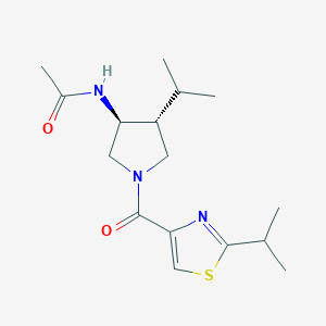 N-{(3S*,4R*)-4-isopropyl-1-[(2-isopropyl-1,3-thiazol-4-yl)carbonyl]-3-pyrrolidinyl}acetamide