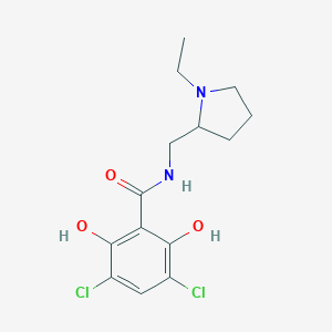 molecular formula C14H18Cl2N2O3 B055812 Desmethylraclopride CAS No. 119670-11-0