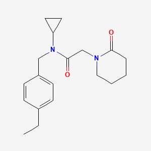 N-cyclopropyl-N-(4-ethylbenzyl)-2-(2-oxopiperidin-1-yl)acetamide