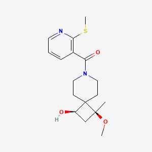 (1R*,3S*)-3-methoxy-3-methyl-7-{[2-(methylthio)pyridin-3-yl]carbonyl}-7-azaspiro[3.5]nonan-1-ol