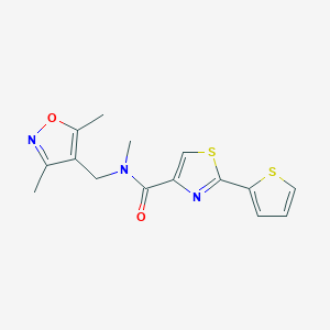 N-[(3,5-dimethyl-4-isoxazolyl)methyl]-N-methyl-2-(2-thienyl)-1,3-thiazole-4-carboxamide