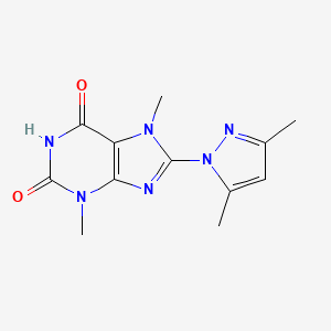 8-(3,5-dimethyl-1H-pyrazol-1-yl)-3,7-dimethyl-3,7-dihydro-1H-purine-2,6-dione