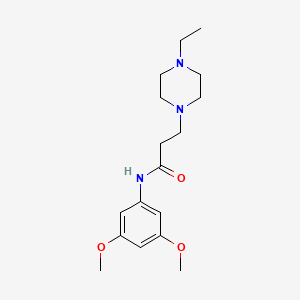 N-(3,5-dimethoxyphenyl)-3-(4-ethyl-1-piperazinyl)propanamide