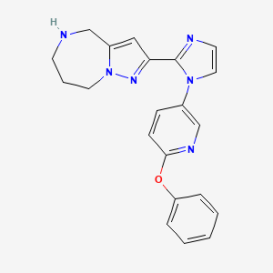 2-[1-(6-phenoxy-3-pyridinyl)-1H-imidazol-2-yl]-5,6,7,8-tetrahydro-4H-pyrazolo[1,5-a][1,4]diazepine hydrochloride