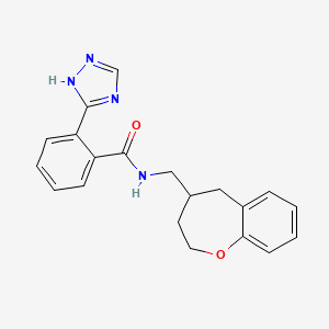 N-(2,3,4,5-tetrahydro-1-benzoxepin-4-ylmethyl)-2-(1H-1,2,4-triazol-3-yl)benzamide