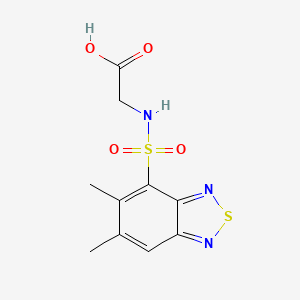 molecular formula C10H11N3O4S2 B5581310 N-[(5,6-dimethyl-2,1,3-benzothiadiazol-4-yl)sulfonyl]glycine 