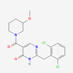 2-(2,6-dichlorobenzyl)-5-[(3-methoxypiperidin-1-yl)carbonyl]pyrimidin-4-ol