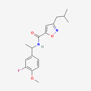 N-[1-(3-fluoro-4-methoxyphenyl)ethyl]-3-isobutyl-5-isoxazolecarboxamide