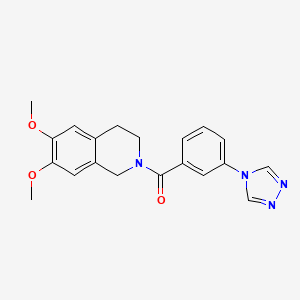 6,7-dimethoxy-2-[3-(4H-1,2,4-triazol-4-yl)benzoyl]-1,2,3,4-tetrahydroisoquinoline