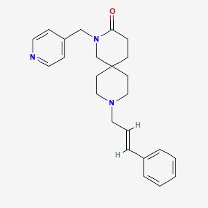 9-[(2E)-3-phenylprop-2-en-1-yl]-2-(pyridin-4-ylmethyl)-2,9-diazaspiro[5.5]undecan-3-one