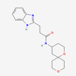 3-(1H-benzimidazol-2-yl)-N-1,9-dioxaspiro[5.5]undec-4-ylpropanamide