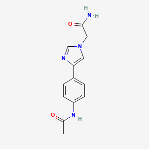 2-{4-[4-(acetylamino)phenyl]-1H-imidazol-1-yl}acetamide