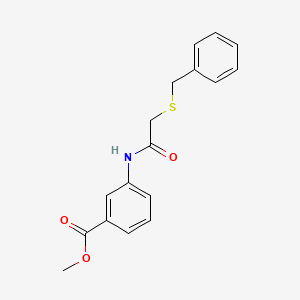 METHYL 3-[2-(BENZYLSULFANYL)ACETAMIDO]BENZOATE