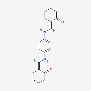 molecular formula C20H24N2O2 B5581428 2,2'-[1,4-phenylenebis(iminomethylylidene)]dicyclohexanone 