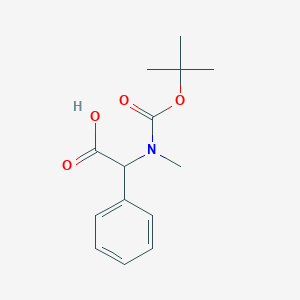 B558148 2-((Tert-butoxycarbonyl)(methyl)amino)-2-phenylacetic acid CAS No. 30925-08-7