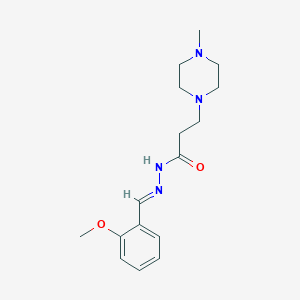 N-[(E)-(2-methoxyphenyl)methylideneamino]-3-(4-methylpiperazin-1-yl)propanamide