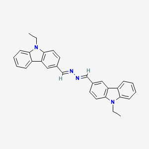 molecular formula C30H26N4 B5581486 9-ethyl-9H-carbazole-3-carbaldehyde [(9-ethyl-9H-carbazol-3-yl)methylene]hydrazone CAS No. 15332-15-7