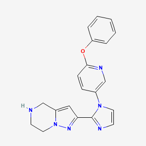 2-[1-(6-phenoxy-3-pyridinyl)-1H-imidazol-2-yl]-4,5,6,7-tetrahydropyrazolo[1,5-a]pyrazine hydrochloride