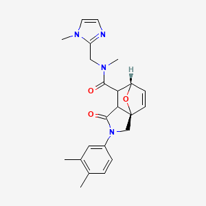 (1R,7S)-3-(3,4-dimethylphenyl)-N-methyl-N-[(1-methylimidazol-2-yl)methyl]-4-oxo-10-oxa-3-azatricyclo[5.2.1.01,5]dec-8-ene-6-carboxamide