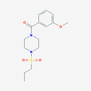 molecular formula C15H22N2O4S B5581522 1-(3-methoxybenzoyl)-4-(propylsulfonyl)piperazine 