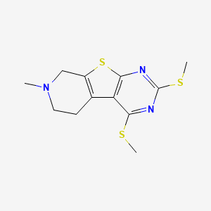 11-methyl-3,5-bis(methylsulfanyl)-8-thia-4,6,11-triazatricyclo[7.4.0.02,7]trideca-1(9),2(7),3,5-tetraene