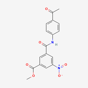 molecular formula C17H14N2O6 B5581545 3-{[(4-乙酰苯基)氨基]羰基}-5-硝基苯甲酸甲酯 