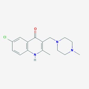 6-chloro-2-methyl-3-[(4-methyl-1-piperazinyl)methyl]-4-quinolinol