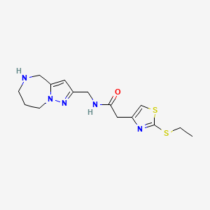 2-[2-(ethylthio)-1,3-thiazol-4-yl]-N-(5,6,7,8-tetrahydro-4H-pyrazolo[1,5-a][1,4]diazepin-2-ylmethyl)acetamide hydrochloride