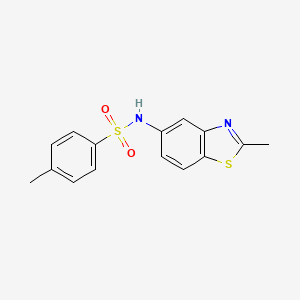 4-methyl-N-(2-methyl-1,3-benzothiazol-5-yl)benzenesulfonamide