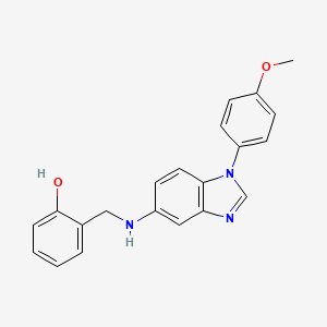 molecular formula C21H19N3O2 B5581649 2-({[1-(4-methoxyphenyl)-1H-benzimidazol-5-yl]amino}methyl)phenol 