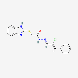 2-(1H-benzimidazol-2-ylthio)-N'-(2-chloro-3-phenyl-2-propen-1-ylidene)acetohydrazide