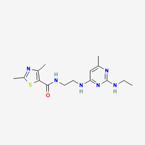 N-(2-{[2-(ethylamino)-6-methyl-4-pyrimidinyl]amino}ethyl)-2,4-dimethyl-1,3-thiazole-5-carboxamide