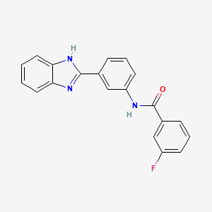 N-[3-(1H-benzimidazol-2-yl)phenyl]-3-fluorobenzamide