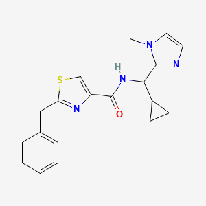 2-benzyl-N-[cyclopropyl(1-methyl-1H-imidazol-2-yl)methyl]-1,3-thiazole-4-carboxamide