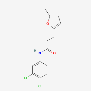 molecular formula C14H13Cl2NO2 B5581729 N-(3,4-dichlorophenyl)-3-(5-methyl-2-furyl)propanamide 