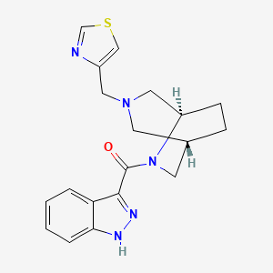 3-{[(1S*,5R*)-3-(1,3-thiazol-4-ylmethyl)-3,6-diazabicyclo[3.2.2]non-6-yl]carbonyl}-1H-indazole