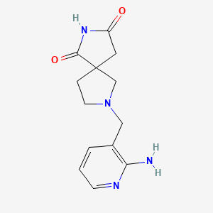 7-[(2-aminopyridin-3-yl)methyl]-2,7-diazaspiro[4.4]nonane-1,3-dione