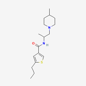 N-[1-(4-methylpiperidin-1-yl)propan-2-yl]-5-propylthiophene-3-carboxamide