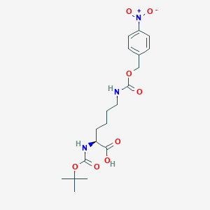 molecular formula C19H27N3O8 B558175 (S)-2-((叔丁氧羰基)氨基)-6-((((4-硝基苄基)氧基)羰基)氨基)己酸 CAS No. 22601-53-2