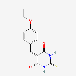 molecular formula C13H12N2O3S B5581754 5-(4-乙氧基亚苄叉)-2-硫代二氢-4,6(1H,5H)-嘧啶二酮 